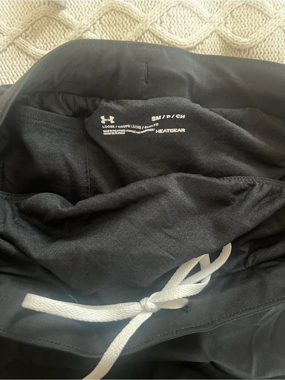 Under Armour Women’s Black Running Shorts with White Trim Size Small - Picture 7 of 8